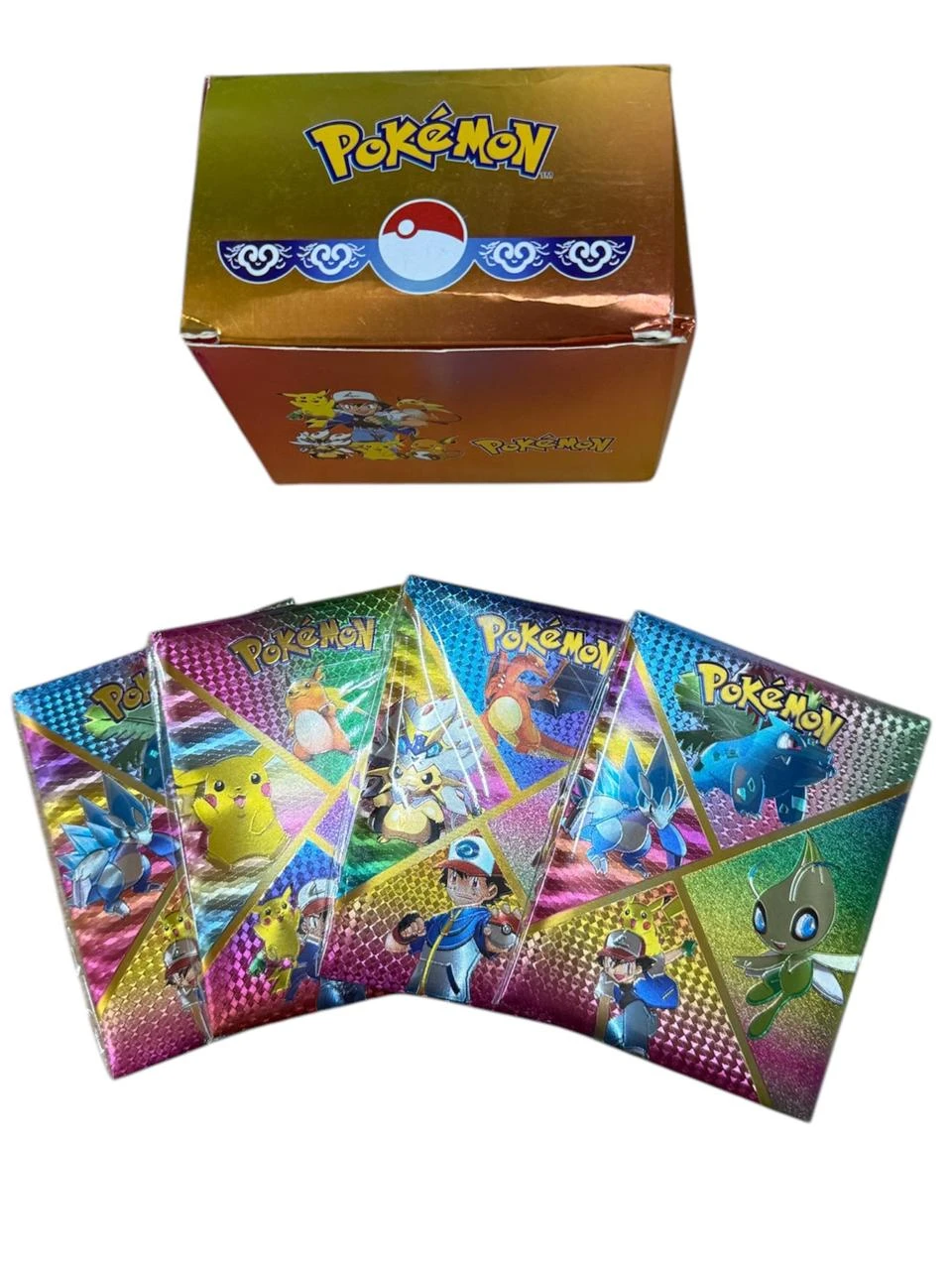 Sobre cartas pokemon multicolor