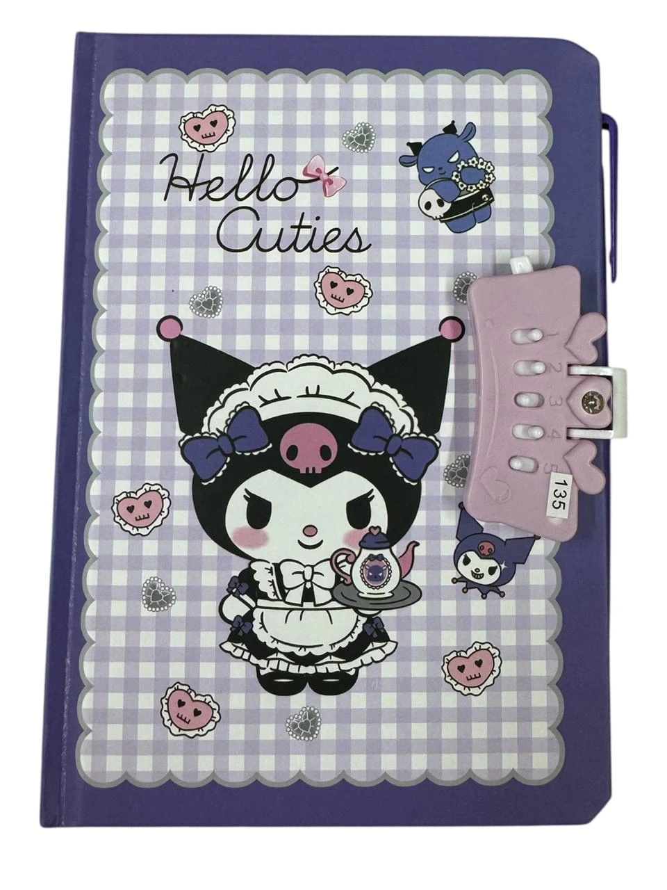 Cuaderno candado kuromi con birome