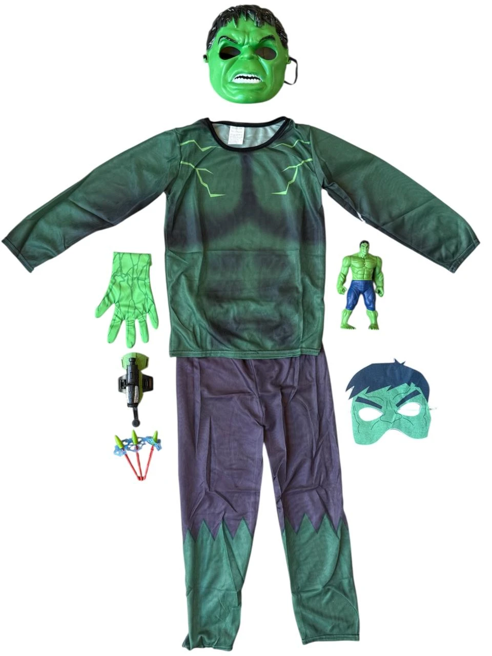 Disfraz Hulk c/ mascara, lanzador y guante