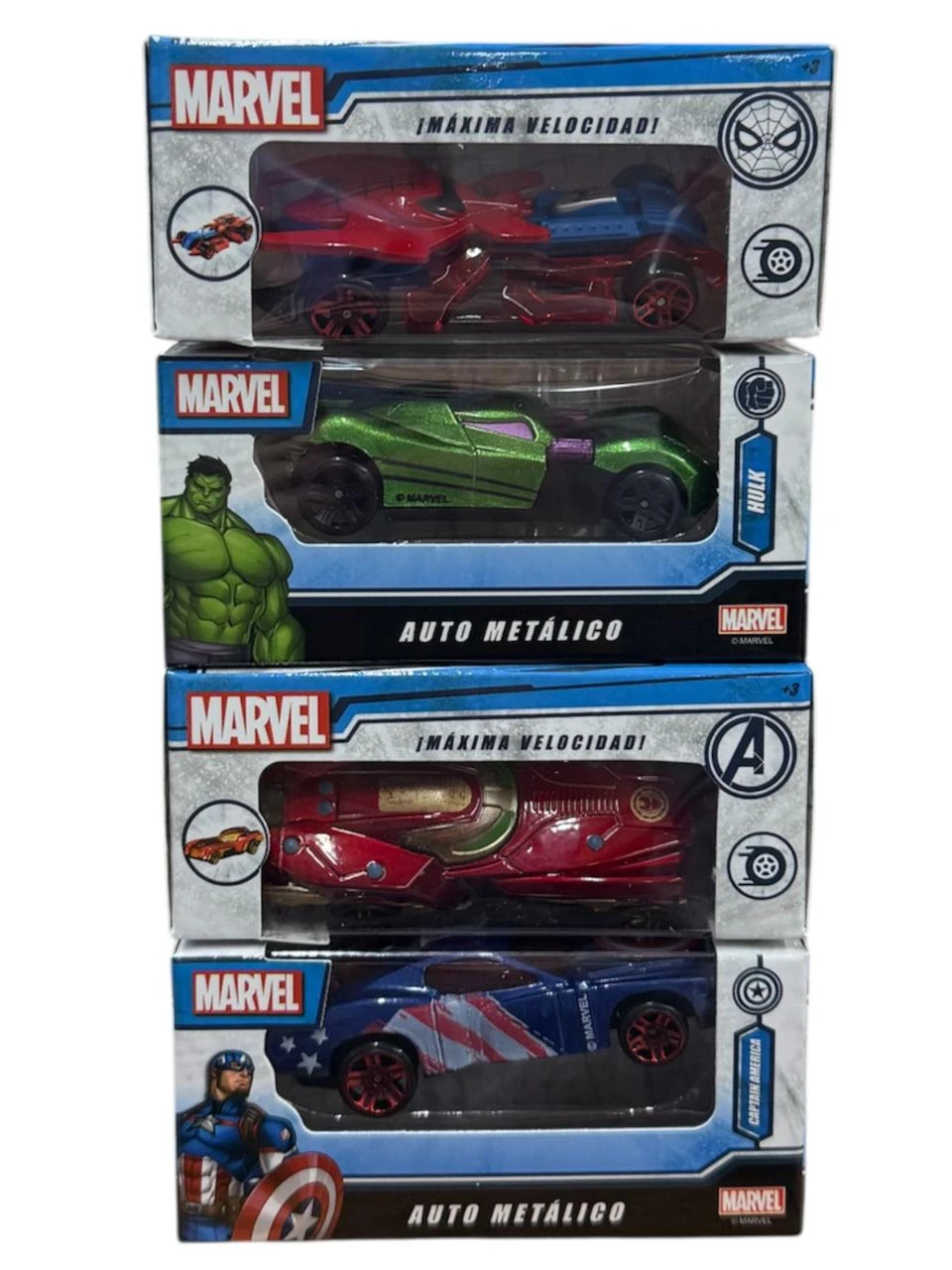 Auto metal personajes x1 caja