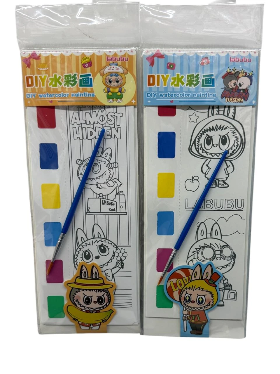 Set de acuarelas labubu