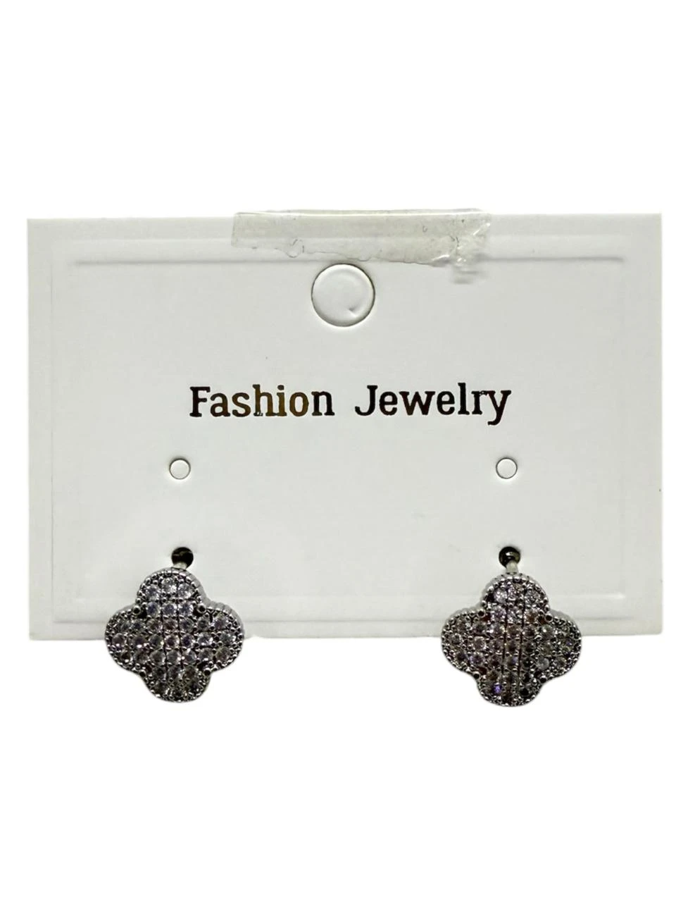 Aros trebol con strass