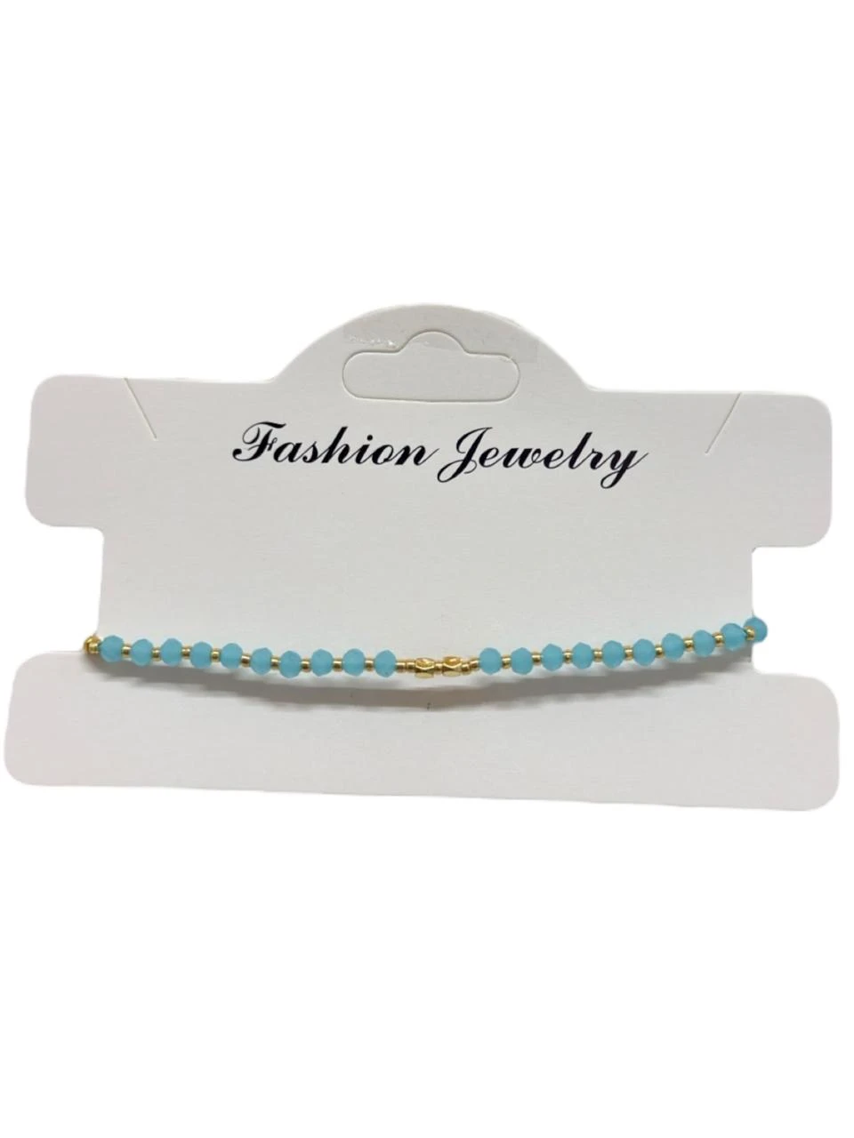 Pulsera hilo piedras celestes