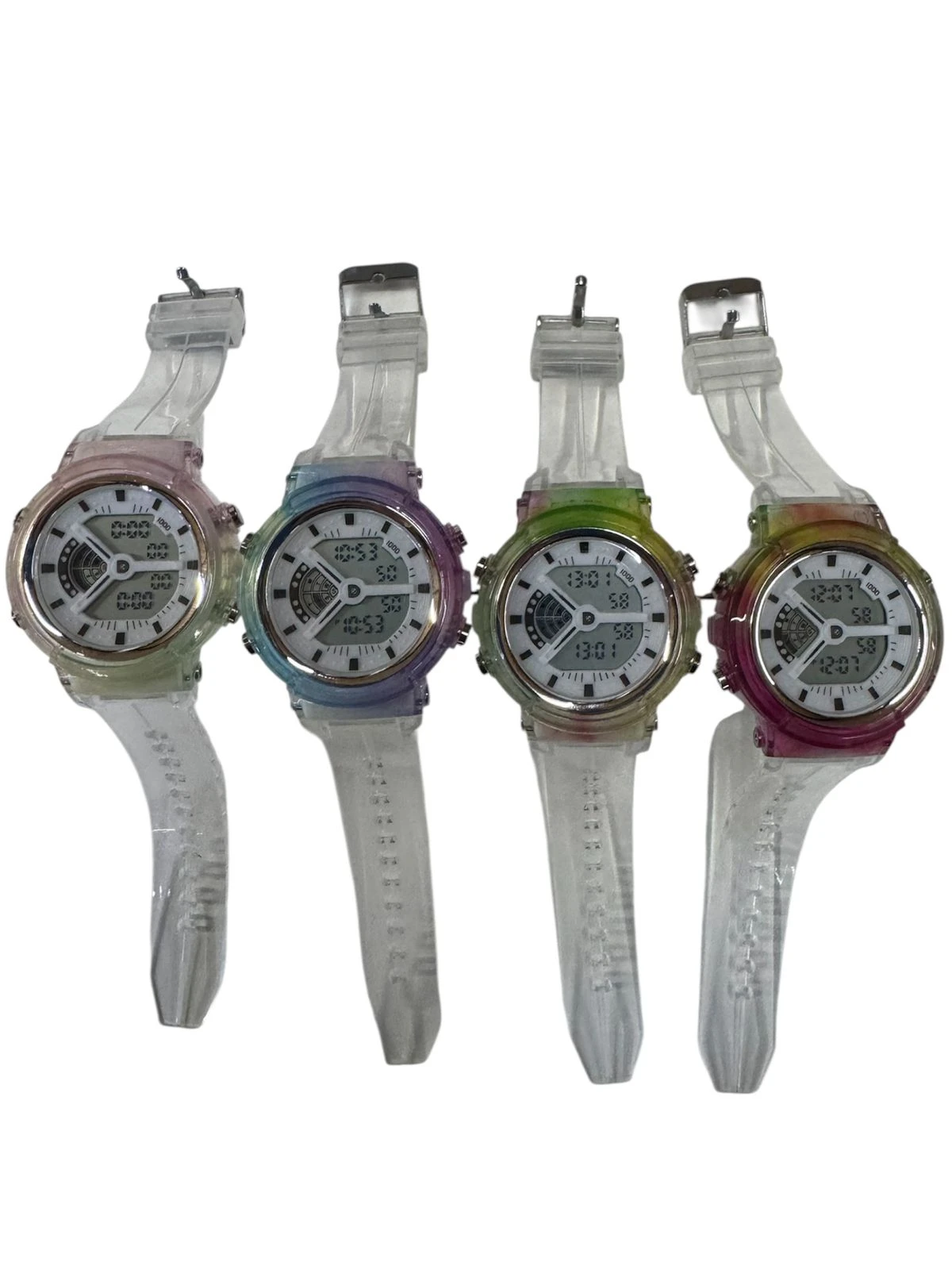 Reloj digital trasp. con luz