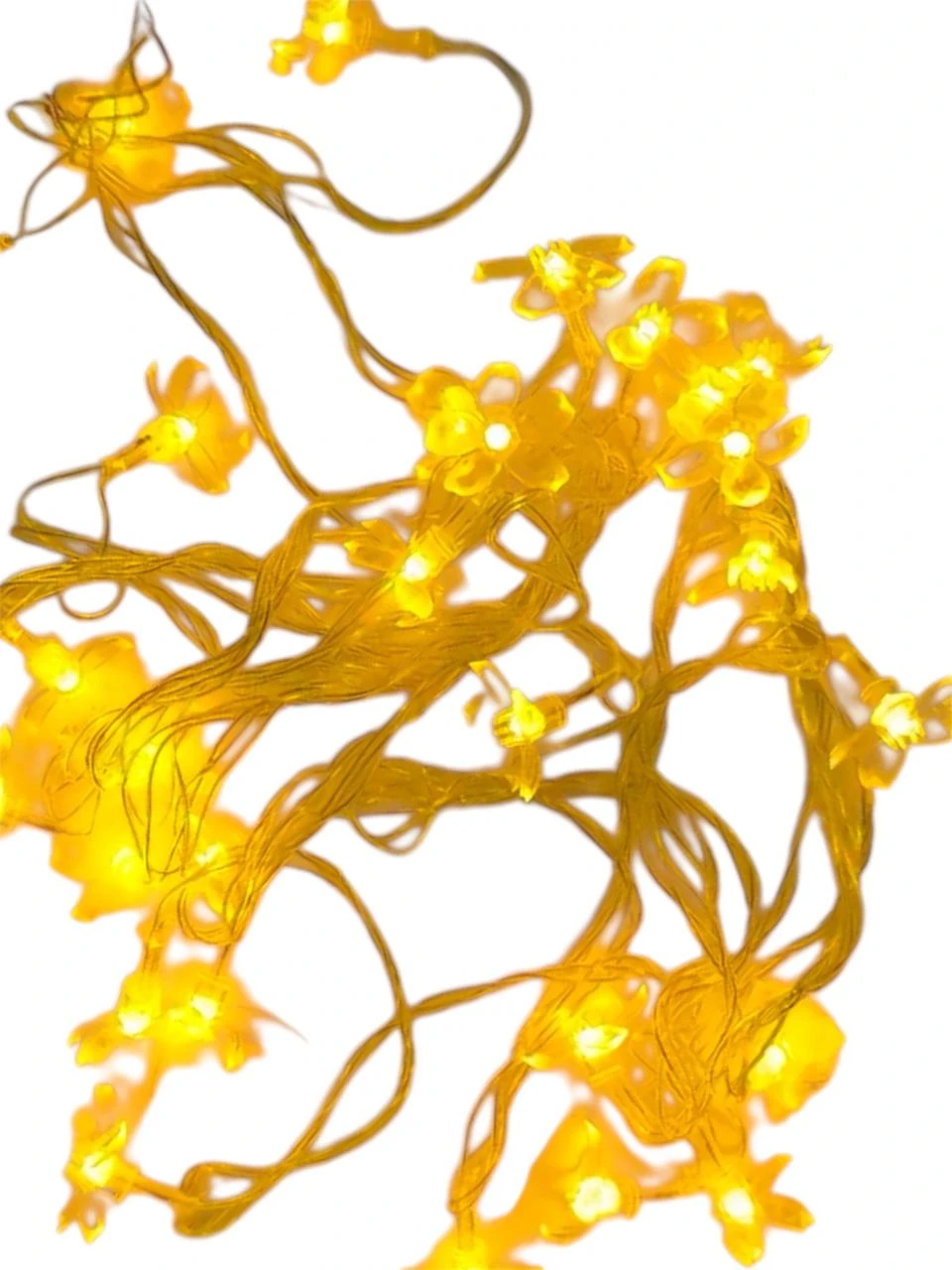 Luz led c/ flores calidas 28 luces