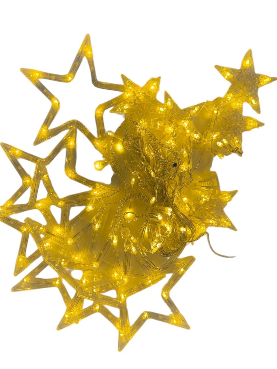 Cortina led estrellas y estrellitas calida
