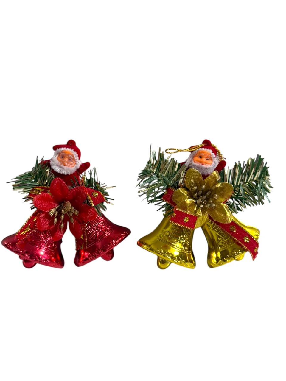 Campana x2 c/ papa noel 9x7cm