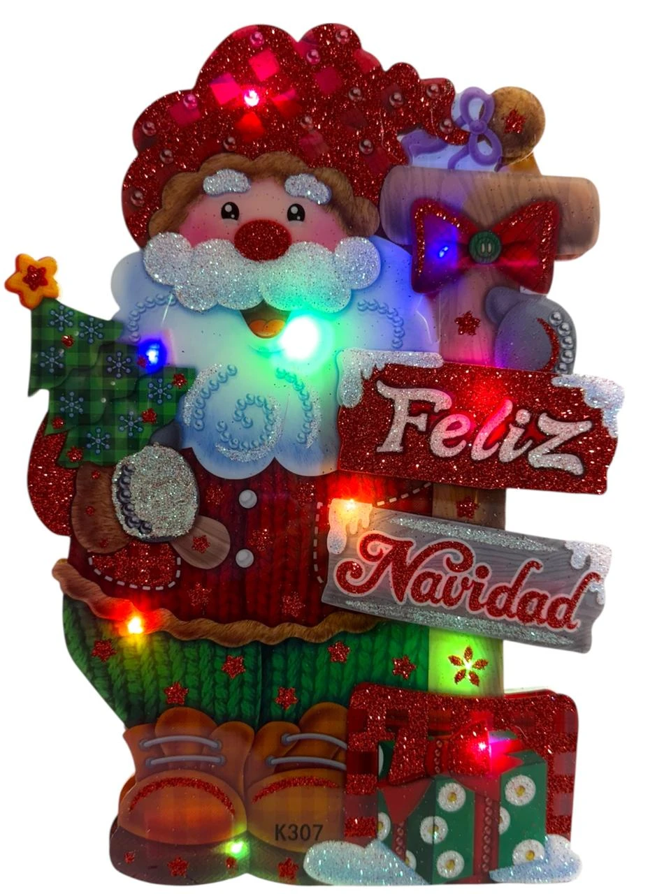 Cartel luminoso papa noel 35x20cm