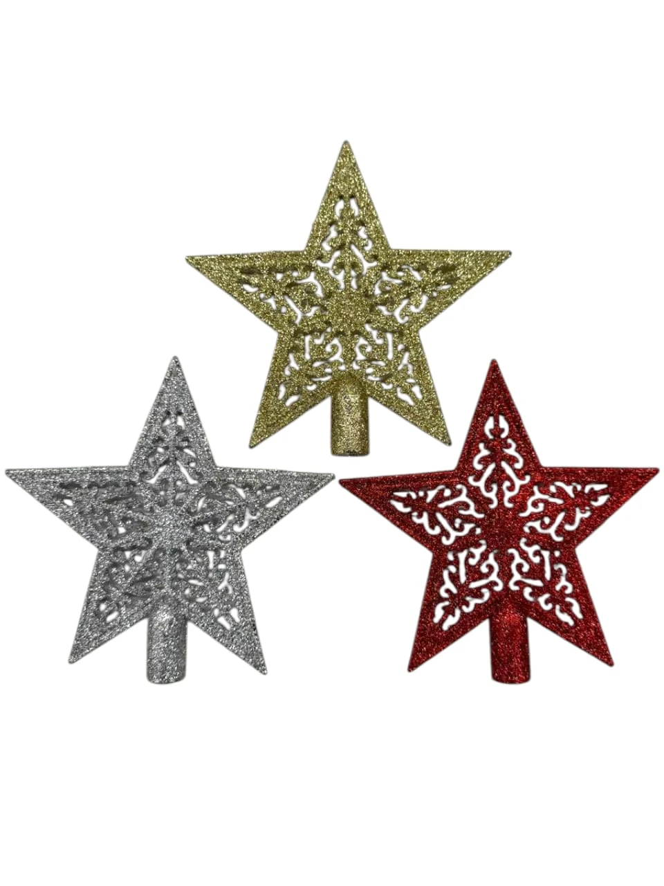 Puntal estrella glitter 15cm