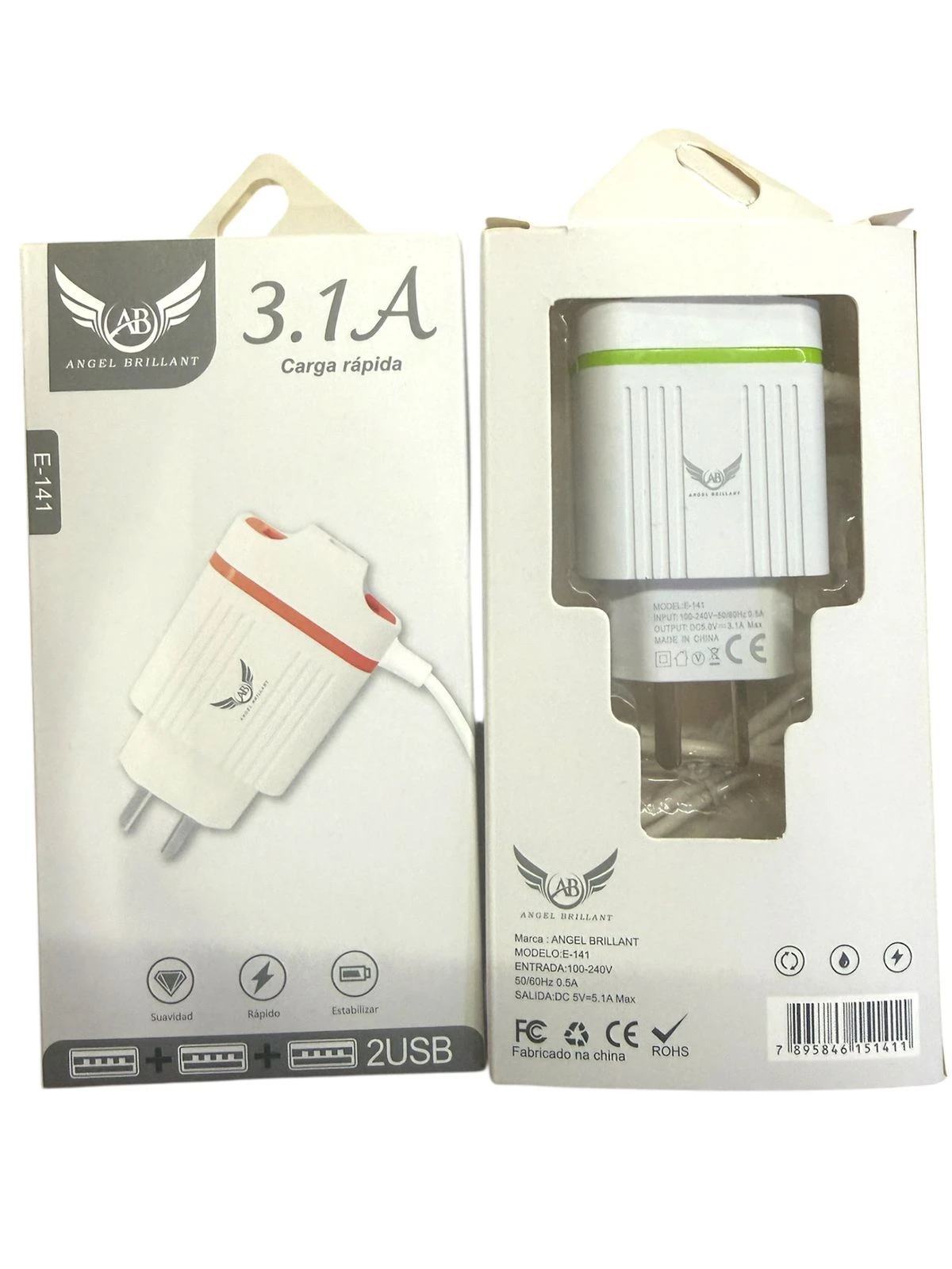 Cargador rapido con cable tipo c