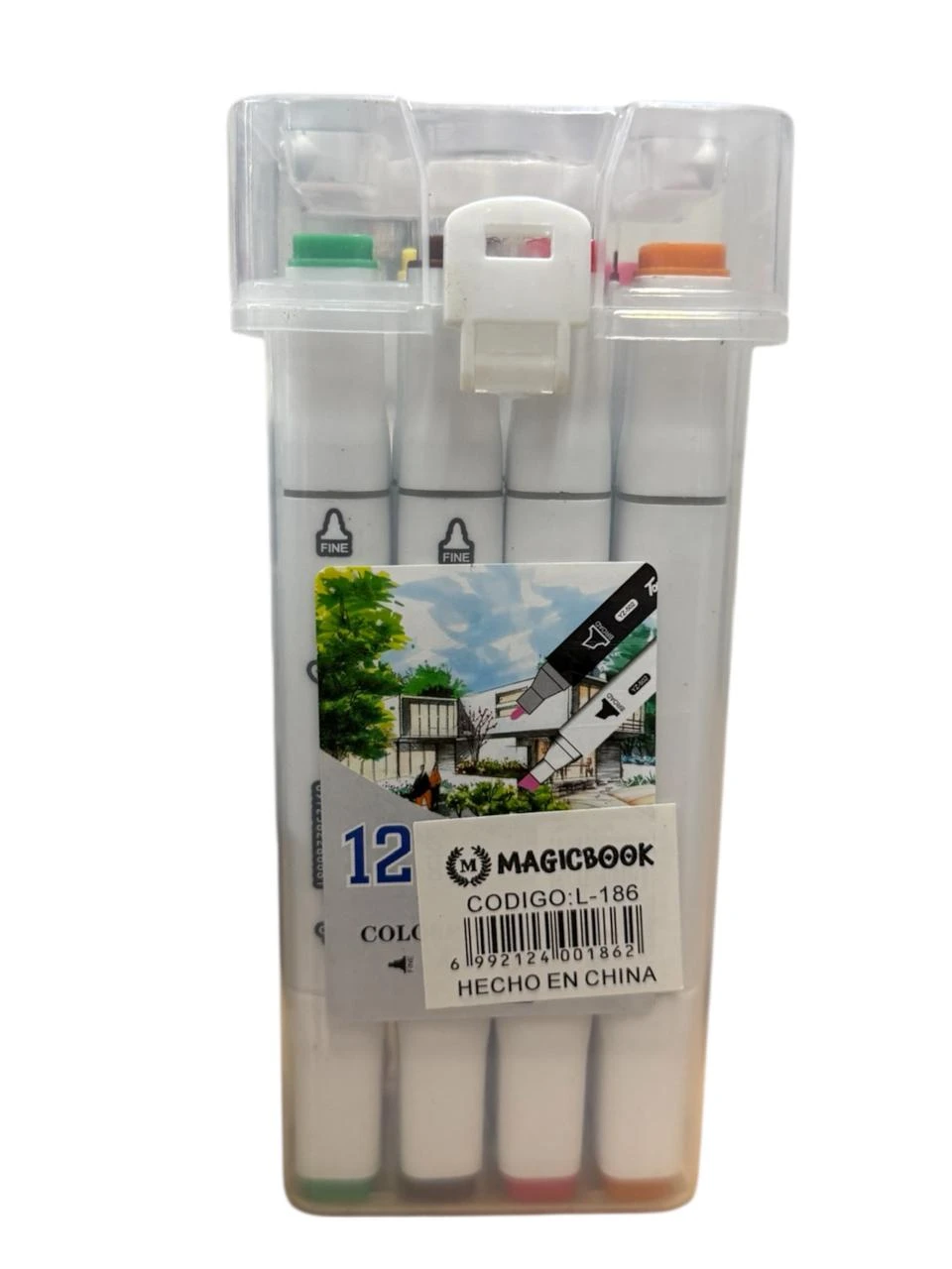 Marcador doble punta x12