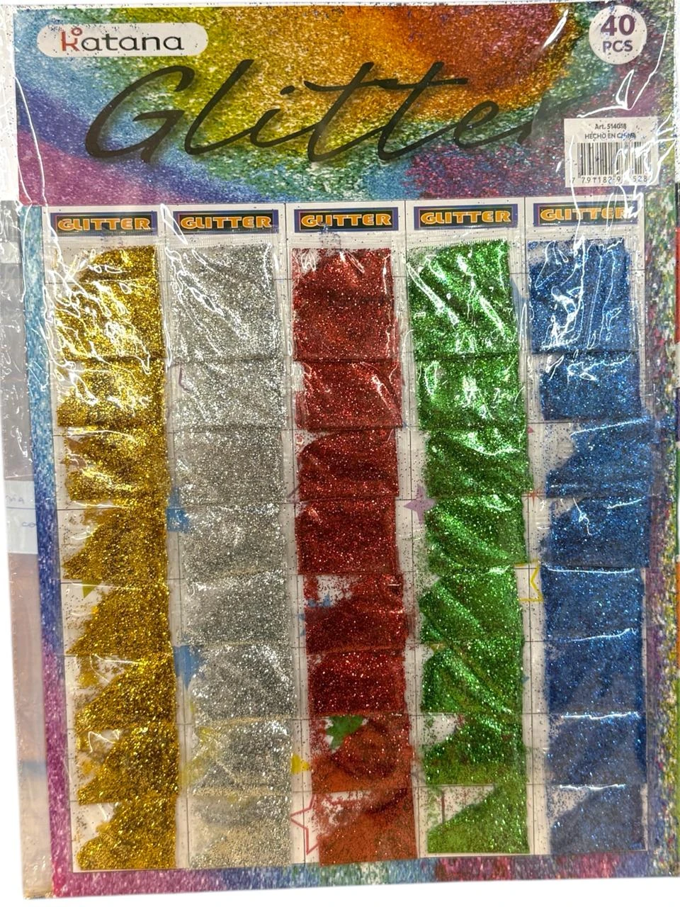 Brillantina x5 colores