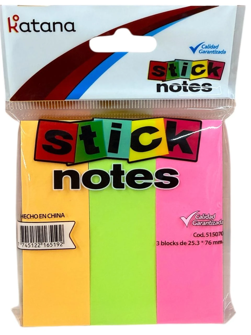 Stick de notas x3 colores