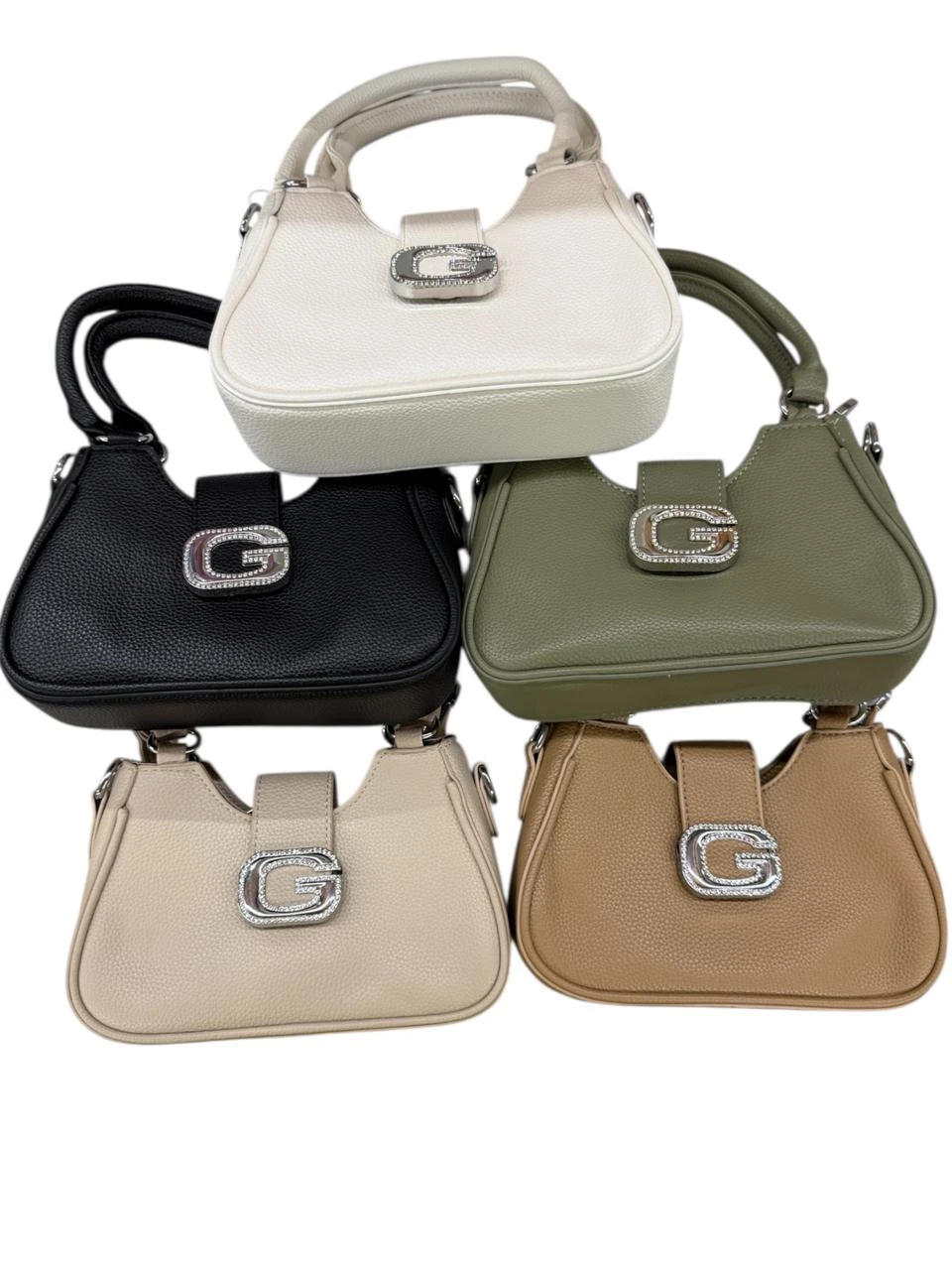 Cartera hebilla con brillos 23x14cm