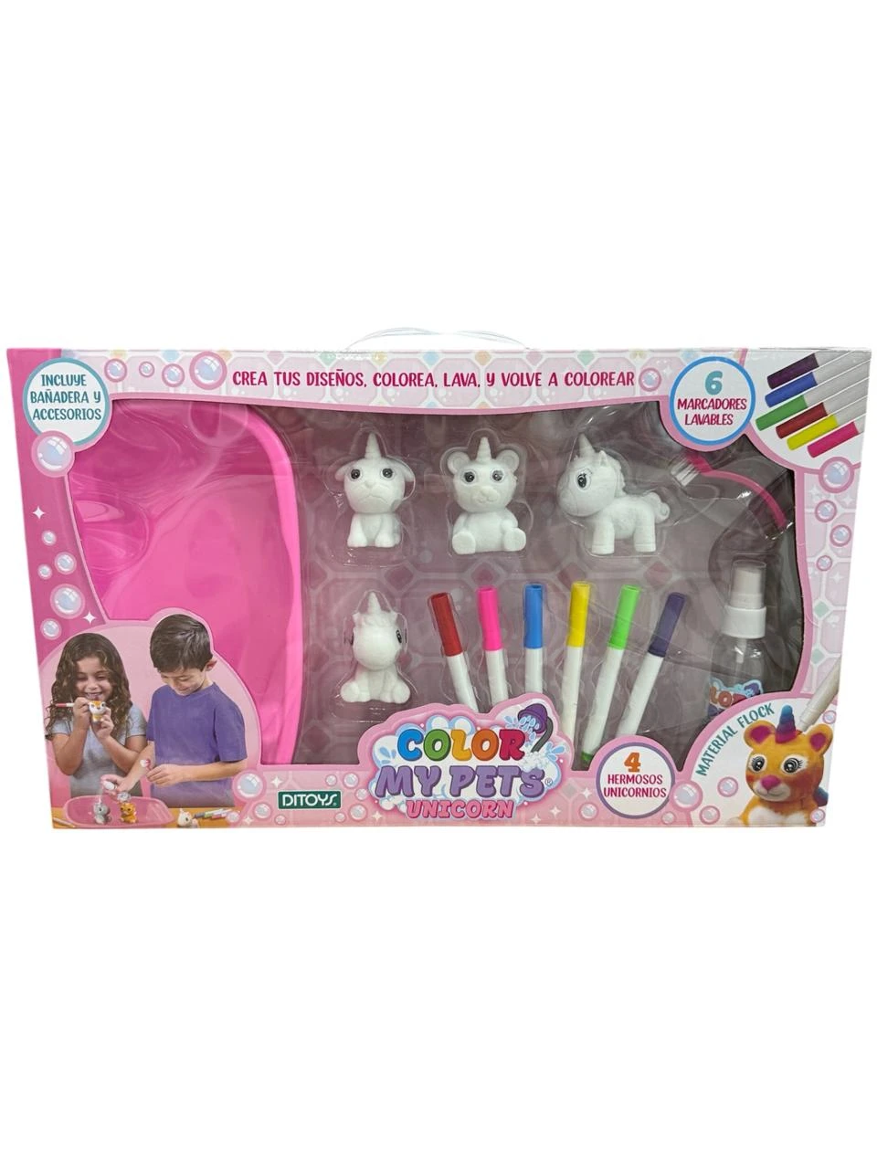 Mascotas para colorear rosa