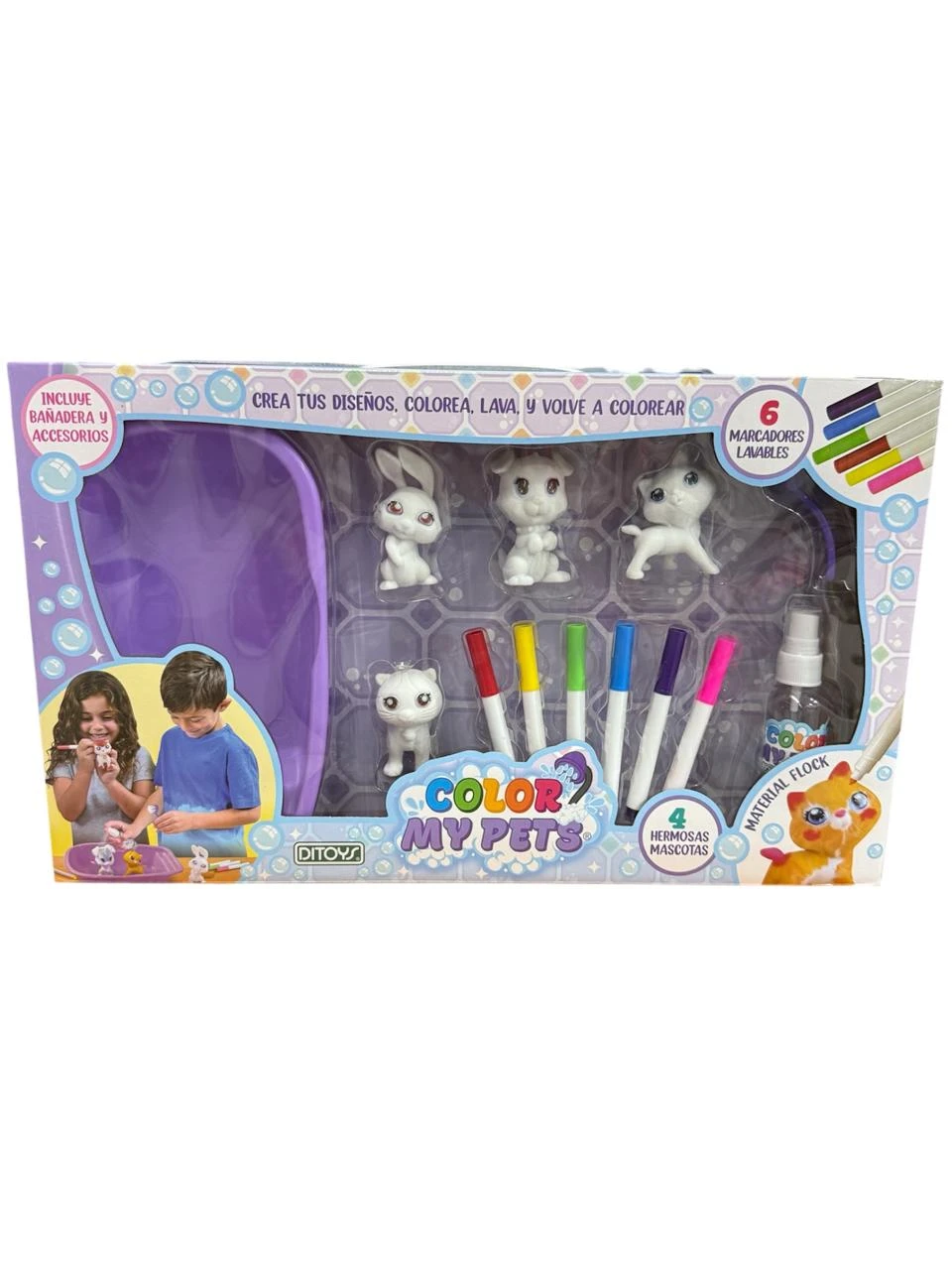 Mascotas para colorear violeta