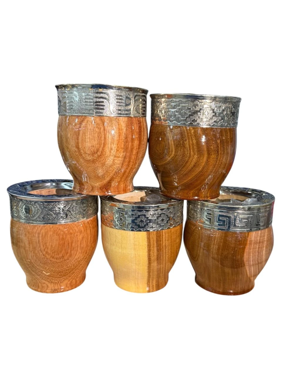 Mate imperial madera laqueada virola alpaca