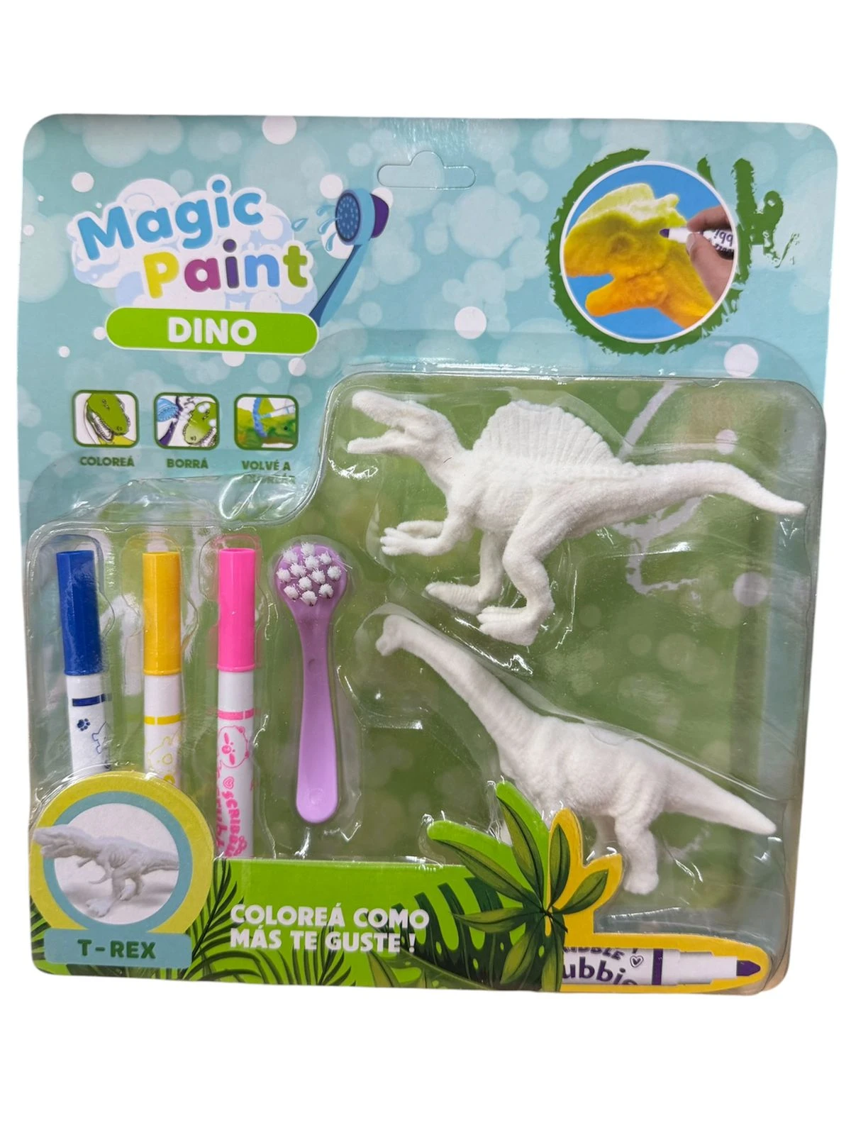 Dinos para colorear lavables