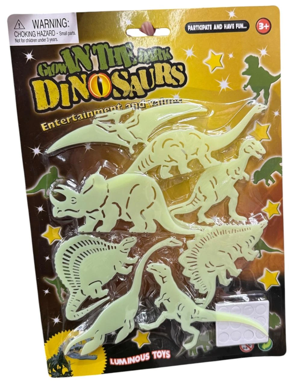 Stickers luminosos dino