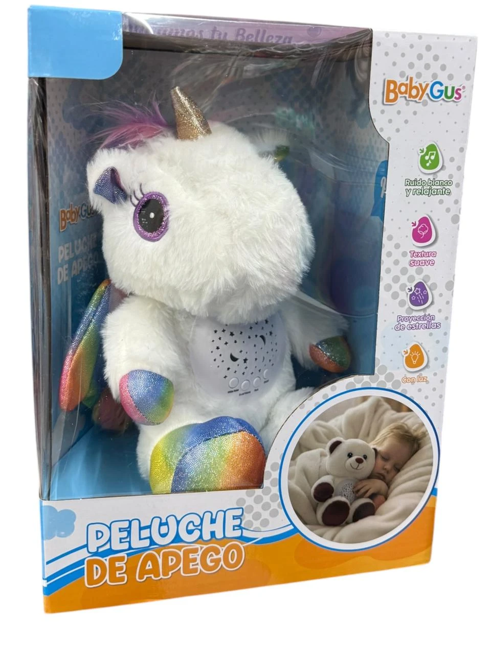 Peluche de apego unicornio