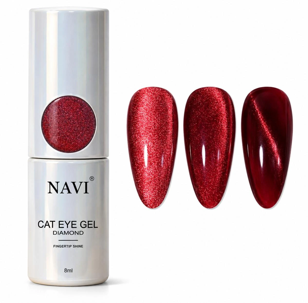 Semipermanente ojo de gato Navi 8ml dimond rojo 002