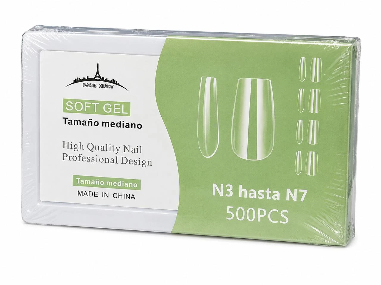 Tip soft gel tamaño mediano cuadrada N*3 a N7