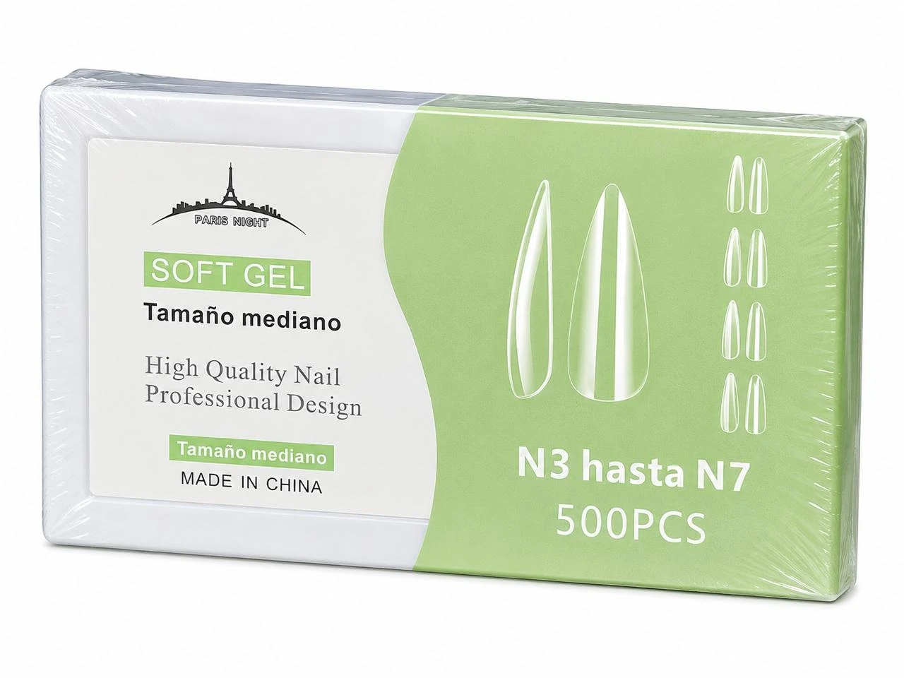 Tip soft gel tamaño mediano almendra N*3 al N*7