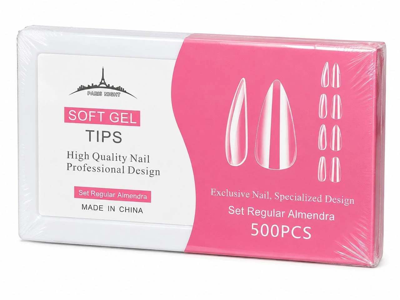 Tip soft gel set regular almendra