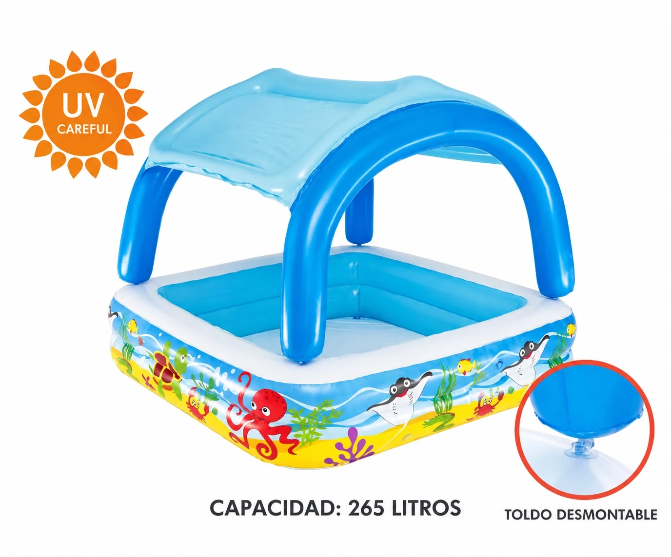 Pileta animales con techo desmontable