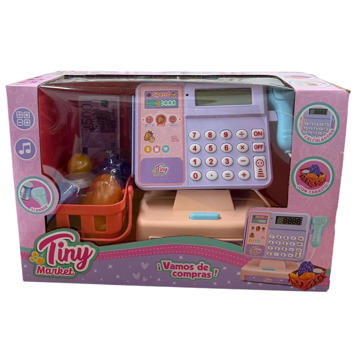 Caja Registradora Tiny digital con calculadora luz y sonido