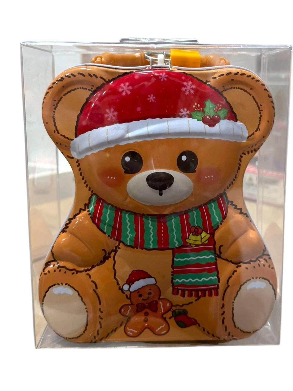 Alcancia oso navideño