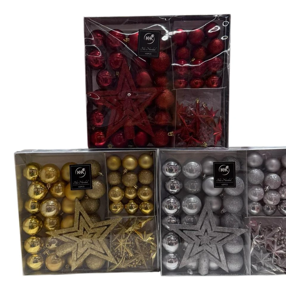 Box bolas navidad 45pcs
